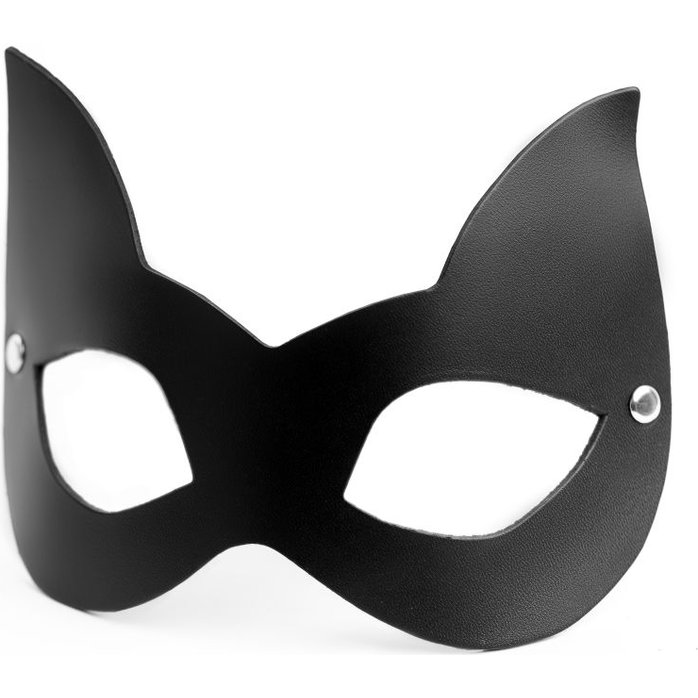 Черная кожаная маска с прорезями для глаз и ушками - Lady s Arsenal Black