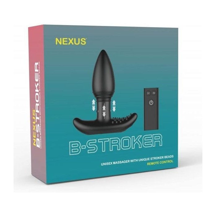 Черная анальная вибропробка Nexus B-Stroker - 13 см. Фотография 3.