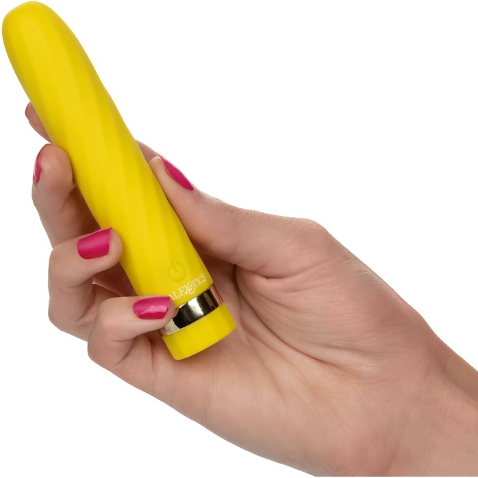 Желтая перезаряжаемая вибропуля Slay #SeduceMe - 12 см - Slay. Фотография 4.