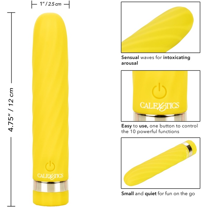 Желтая перезаряжаемая вибропуля Slay #SeduceMe - 12 см - Slay. Фотография 5.