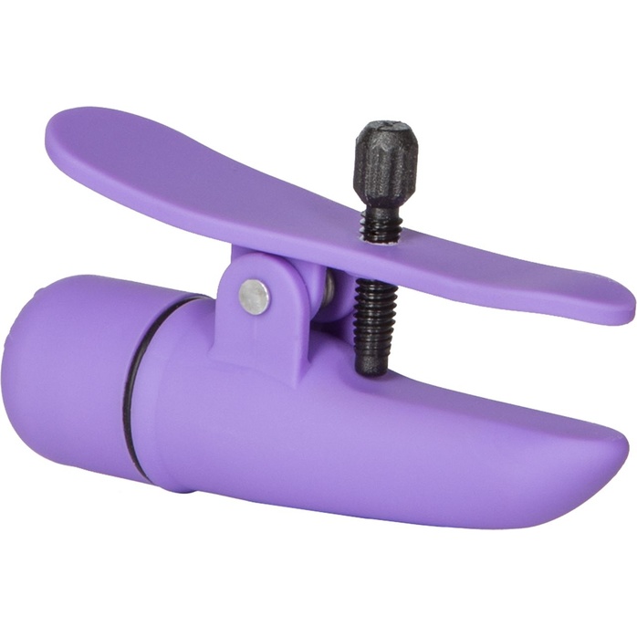 Фиолетовые зажимы-прищепки с вибрацией Nipplettes - Nipple Play. Фотография 3.