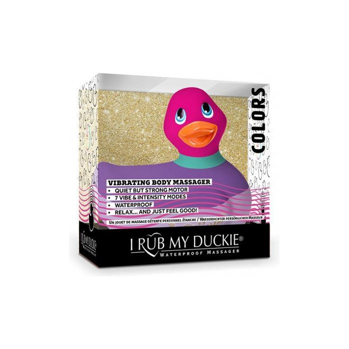 Фиолетово-розовый вибратор-уточка I Rub My Duckie 2.0 Colors. Фотография 2.