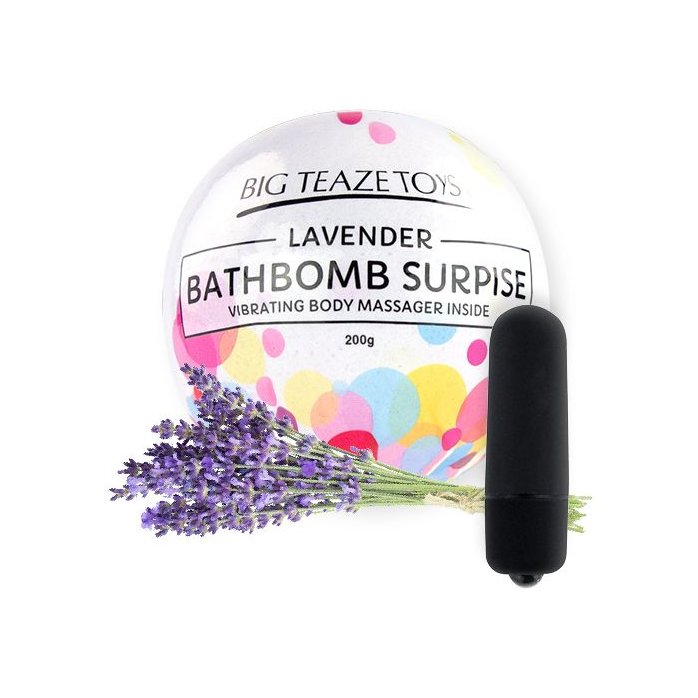 Бомбочка для ванны Bath Bomb Surprise Lavander вибропуля