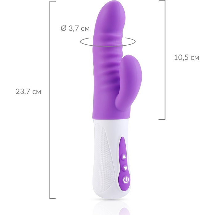 Фиолетовый вибростимулятор Purple Punch - 24 см. Фотография 5.