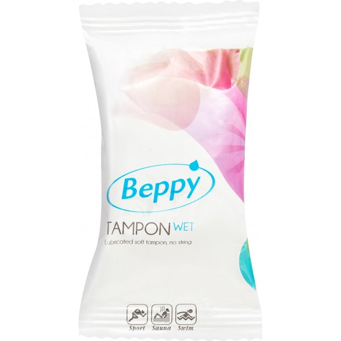 Нежно-розовые тампоны-губки Beppy Tampon Wet - 8 шт. Фотография 2.