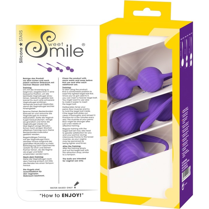 Фиолетовый набор вагинальных шариков 3 Kegel Training Balls - Sweet Smile. Фотография 6.