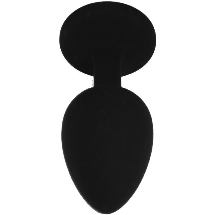 Черная анальная пробка с радужным кристаллом - 7,3 см. Фотография 3.