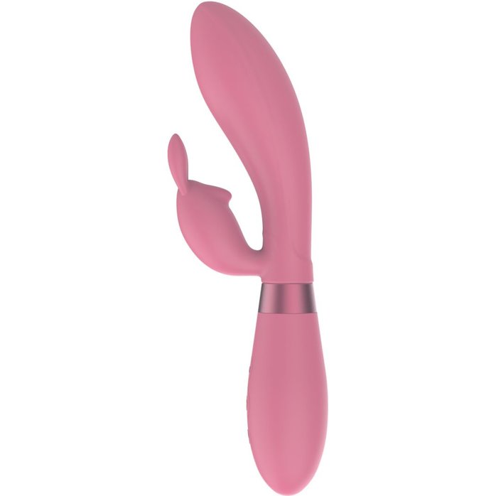 Розовый вибратор-кролик Indeep Theona - 21,5 см
