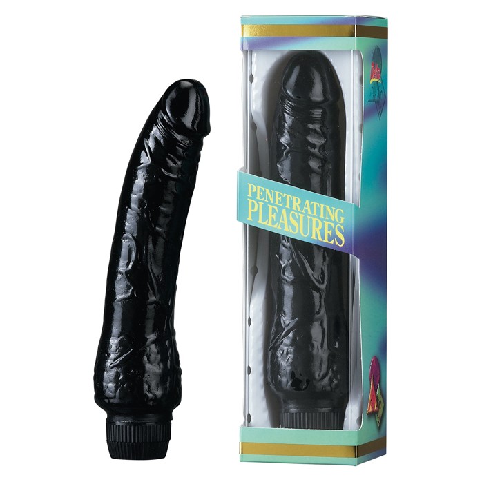 Чёрный реалистичный вибратор JELLY - 18,5 см - Penetrating Pleasures
