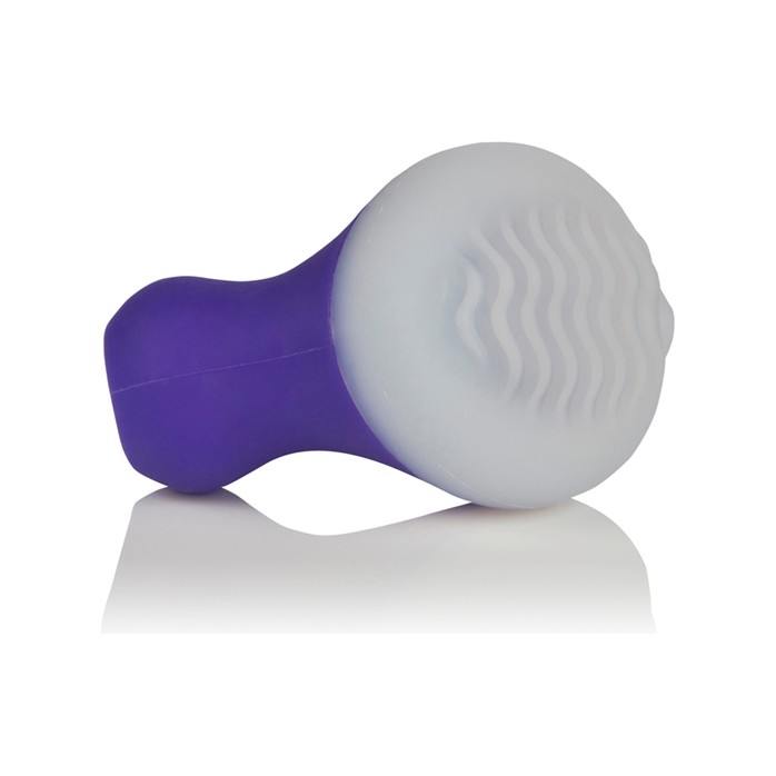 Массажер фиолетового цвета со съемной насадкой для заморозки Posh Silicone Wave - Posh. Фотография 3.