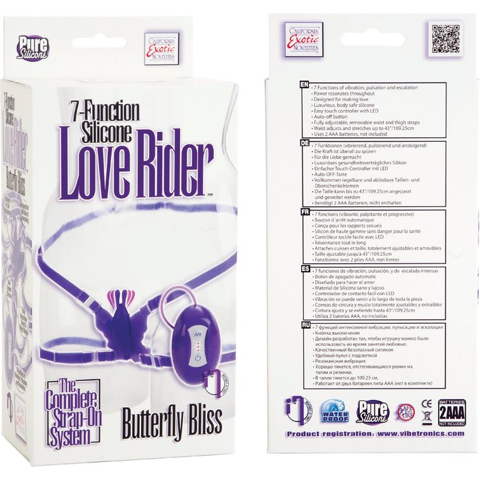 Фиолетовая силиконовая бабочка 7-Function Love Rider Butterfly Bliss - Love Rider. Фотография 3.
