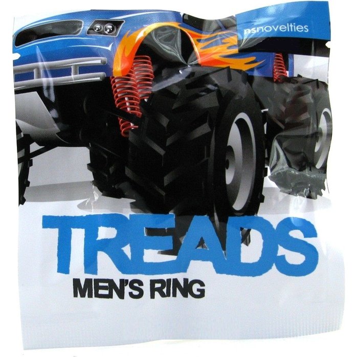 Прозрачное тонкое эрекционное кольцо Treads Mens Ring Thin. Фотография 2.