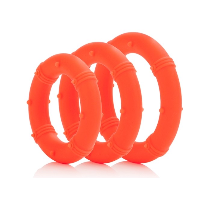 Набор из трех оранжевых эрекционных колец Posh Love Rings - Posh. Фотография 2.