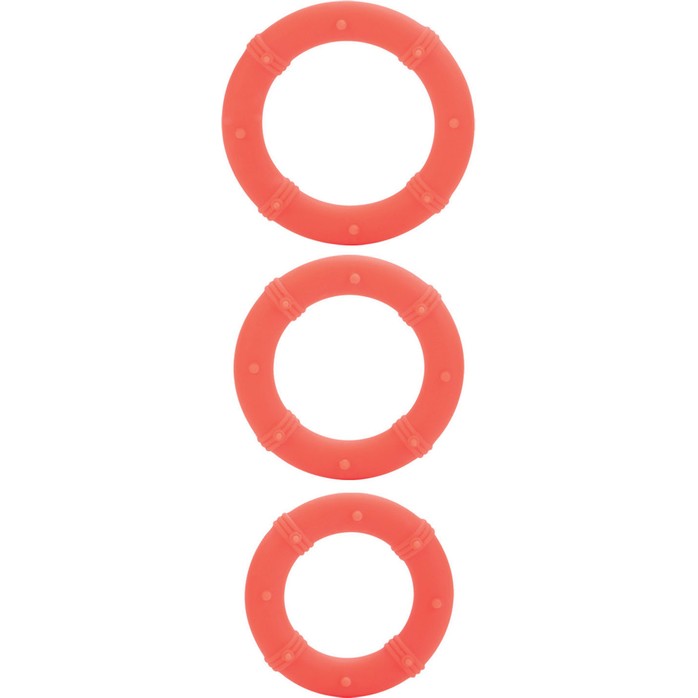 Набор из трех оранжевых эрекционных колец Posh Love Rings - Posh