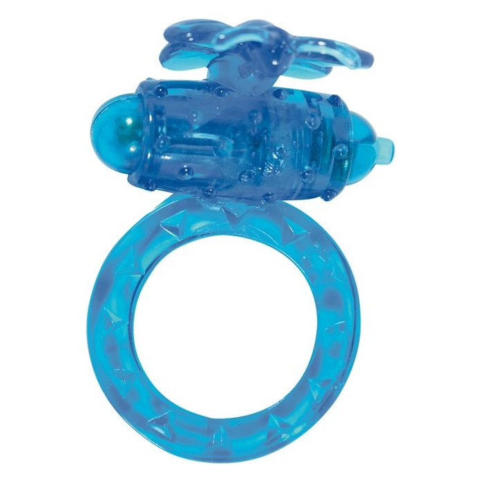 Голубое виброкольцо на пенис Flutter-Ring - Manpower