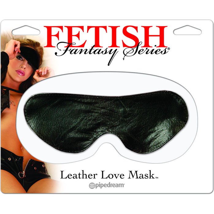 Кожаная маска на глаза Leather Love Mask - Fetish Fantasy Series