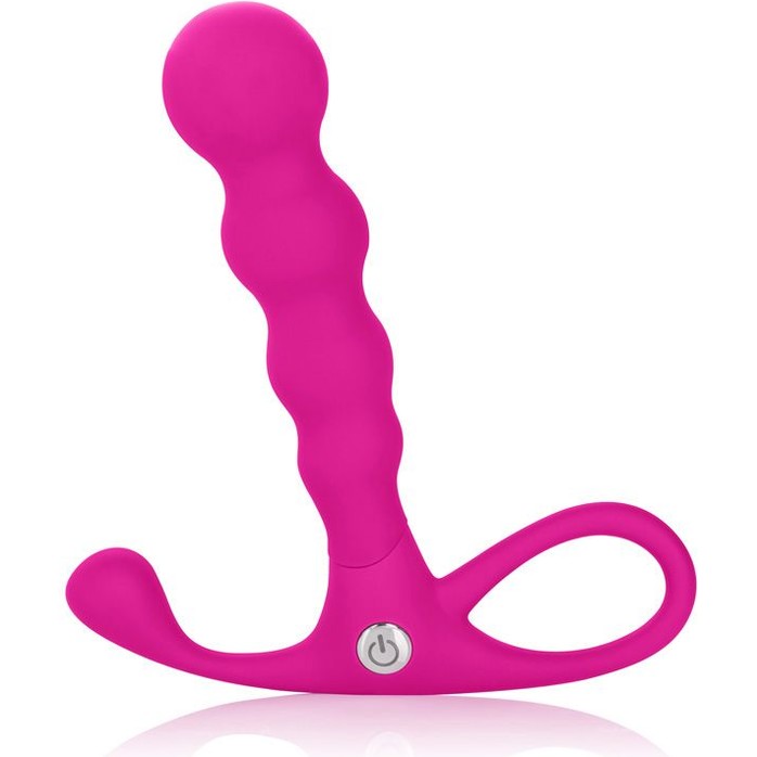 Розовый анальный вибромассажер Embrace Beaded Probes - 9,5 см - Embrace. Фотография 3.