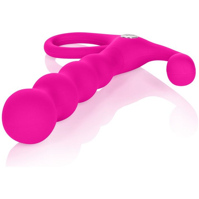 Розовый анальный вибромассажер Embrace Beaded Probes - 9,5 см - Embrace. Фотография 5.