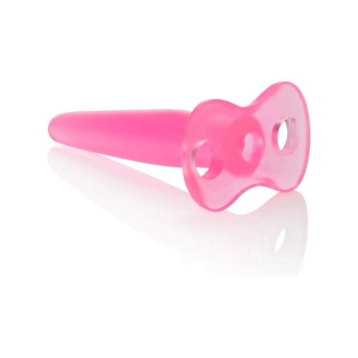 Розовая силиконовая пробка Tee Probes - 12 см - Anal Toys. Фотография 4.