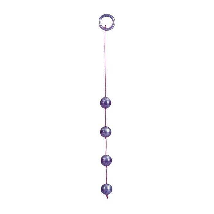 Фиолетовые анальные шарики Crystalline Beads Large - Beads. Фотография 2.