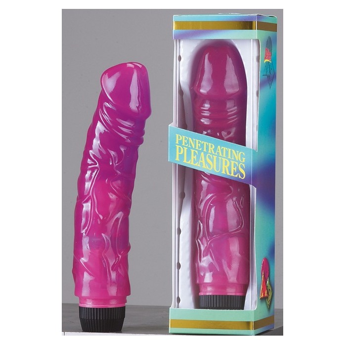 Фиолетовый гелевый вибратор Jelly Lavender - 22,5 см - Penetrating Pleasures