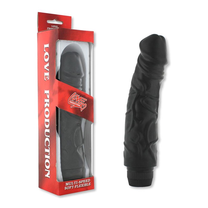 Чёрный вибратор-реалистик Perfect Pleasure Vibe - 22 см