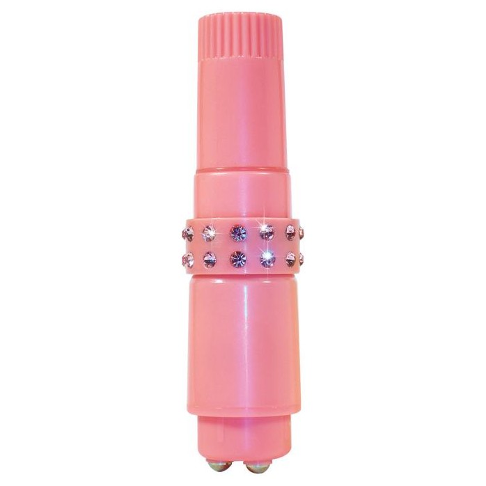 Розовая виброракета DIAMOND POCKET ROCKET - 10 см - Basics