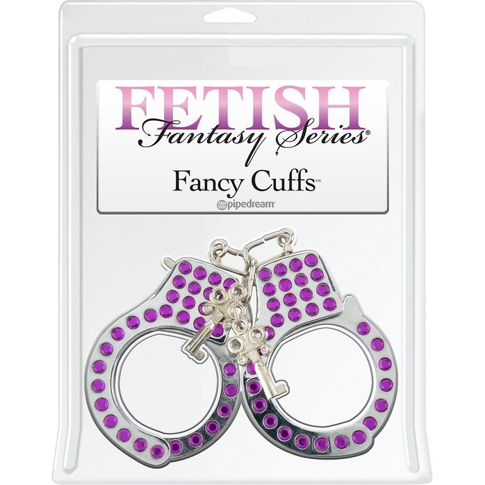 Наручники с фиолетовыми стразами FANCY CUFFS - Fetish Fantasy Series. Фотография 3.