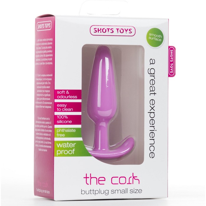 Розовая анальная втулка The Cork Small - 10 см - Shots Toys. Фотография 2.