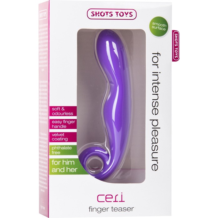 Фиолетовый стимулятор Ceri - 13,5 см - Shots Toys. Фотография 2.