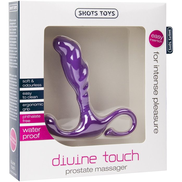 Фиолетовый стимулятор простаты DivineTouch - 10,5 см - Shots Toys. Фотография 2.