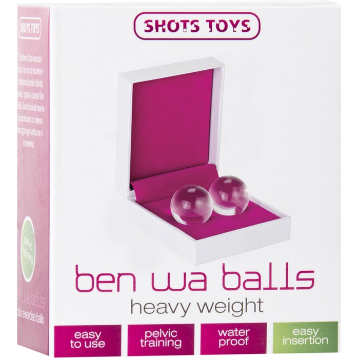 Стеклянные вагинальные шарики Ben Wa Balls Heavy Weight - Shots Toys. Фотография 2.