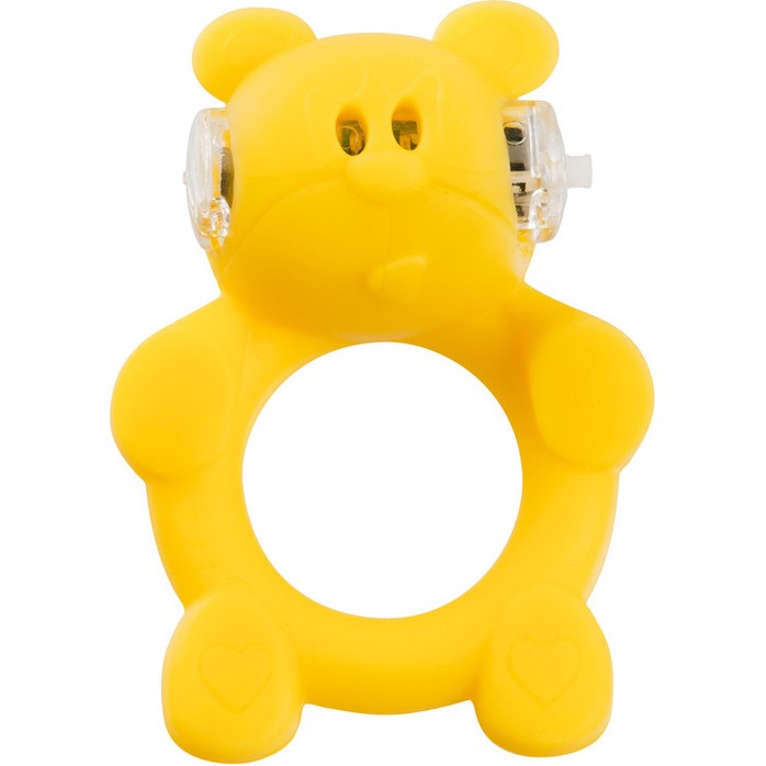 Жёлтое виброкольцо на пенис Brutal Bear - S-line