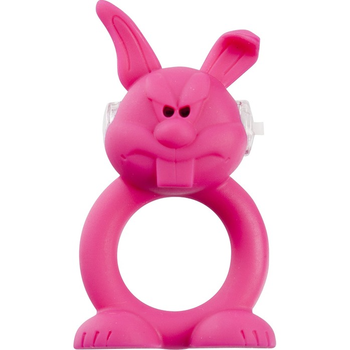 Розовое виброкольцо на пенис Rude Rabbit - S-line
