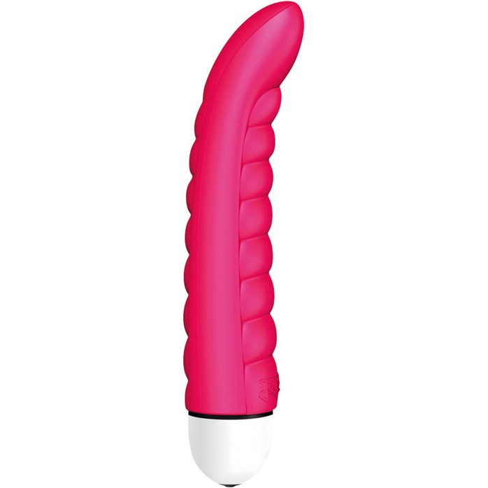 Розовый ребристый вибратор Joystick Sailor Comfort - 18 см