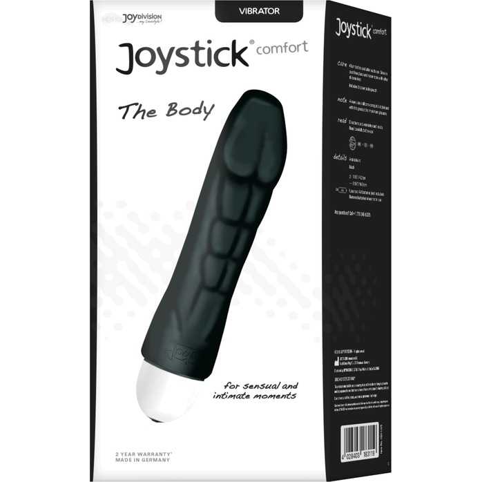 Чёрный вибратор Joystick The Body Comfort - 17 см. Фотография 2.