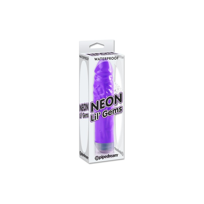Фиолетовый вибратор Neon Lil Gems - 14 см - Neon Luv Touch