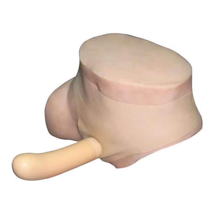 Поясной фаллоимитатор с анальным стимулятором - 18 см - Basic. Фотография 2.