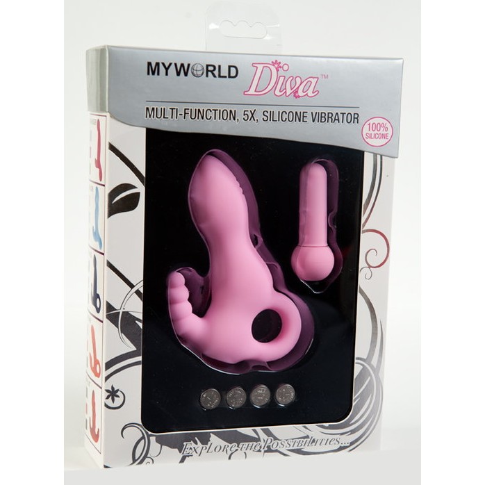 Розовый силиконовый мини-вибратор с 5 режимами вибрации - 8,5 см