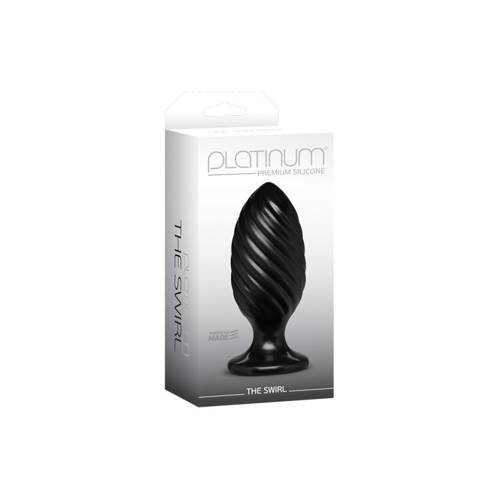 Чёрная анальная пробка Platinum Premium Silicone The Swirl - 12,7 см - Platinum Premium Silicone