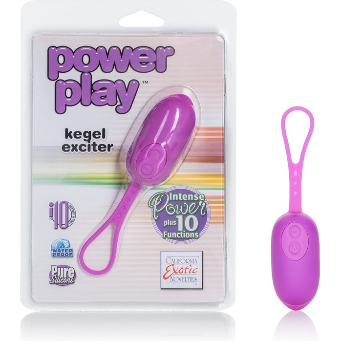 Фиолетовое виброяйцо Power play kegel exciter - Power Play. Фотография 3.