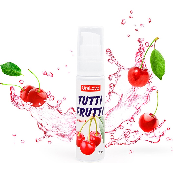 Гель-смазка Tutti-Frutti с вишнёвым вкусом - 30 гр - Серия OraLove