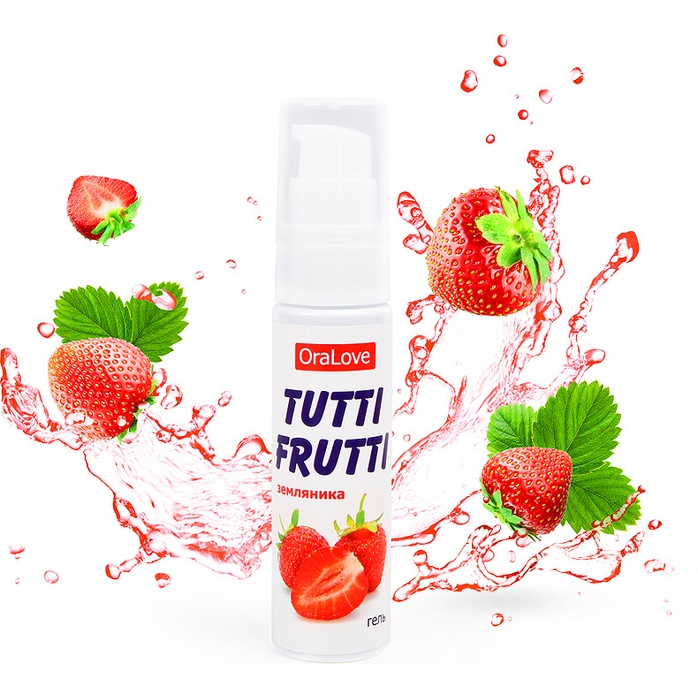 Гель-смазка Tutti-Frutti с земляничным вкусом - 30 гр - Серия OraLove