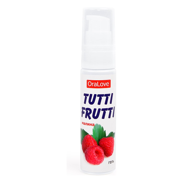 Гель-смазка Tutti-frutti с малиновым вкусом - 30 гр - Серия OraLove. Фотография 2.