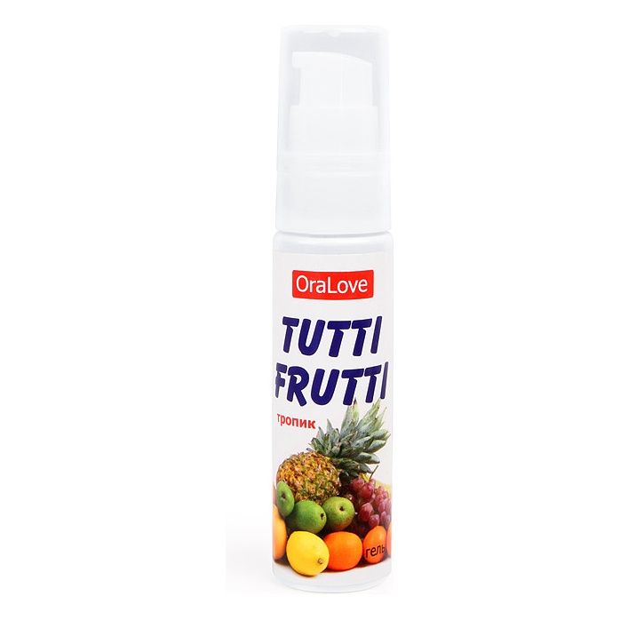 Гель-смазка Tutti-Frutti со вкусом тропических фруктов - 30 гр - Серия OraLove. Фотография 2.