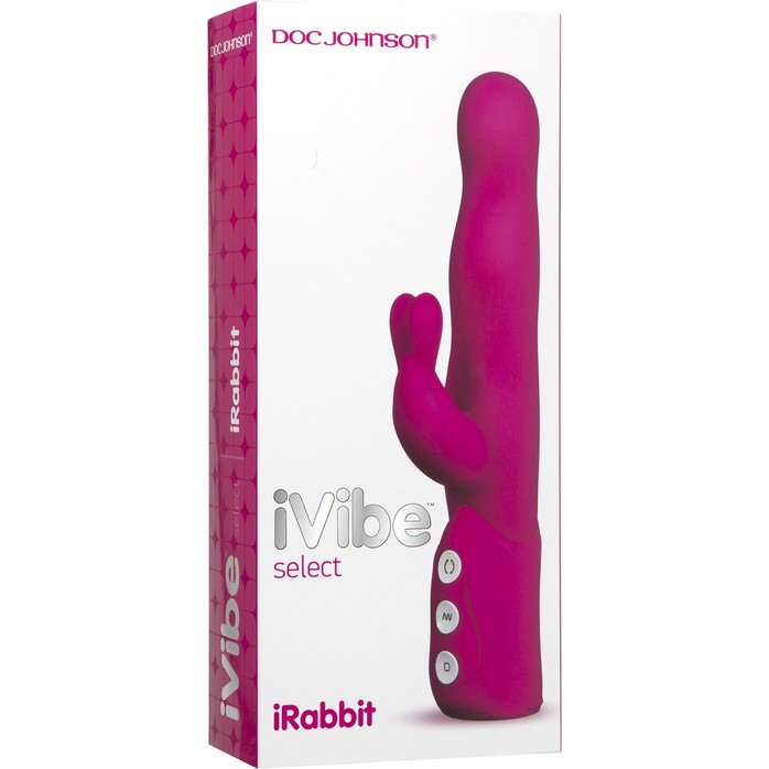 Розовый хай-тек вибромассажер iVibe Select iRabbit - 26 см - IVibe Select