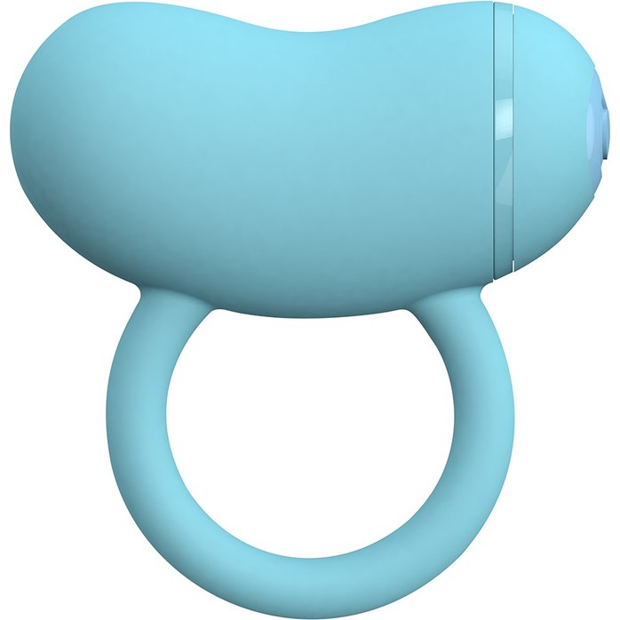 Голубое виброкольцо на пенис ENZO COUPLES RING - Cute