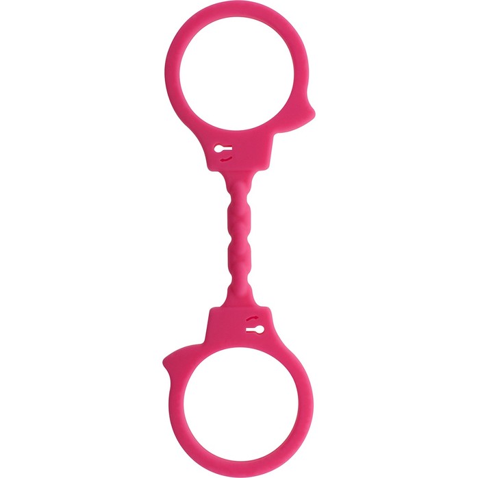 Розовые эластичные наручники STRETCHY FUN CUFFS - Basics
