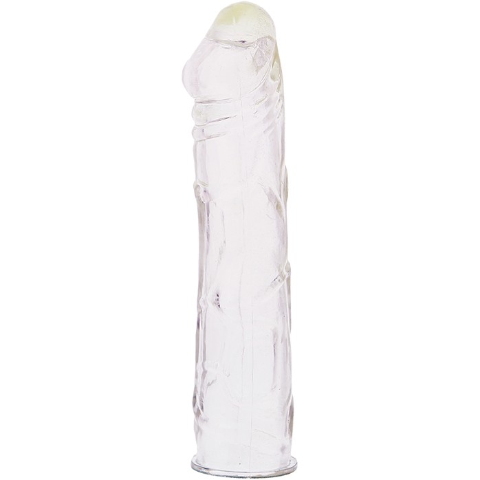 Закрытая прозрачная насадка на пенис - 16,5 см