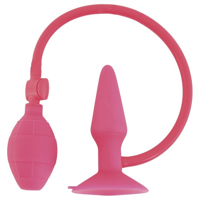 Надувная анальная втулка POPO Pleasure розового цвета - 10 см. Фотография 2.